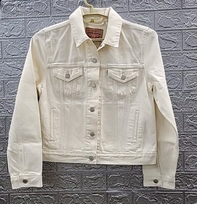 New Levi s Original Trucker Jacket Ivory Size Medium 
