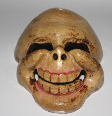 Made  in Nepal wooden skull face mask  New