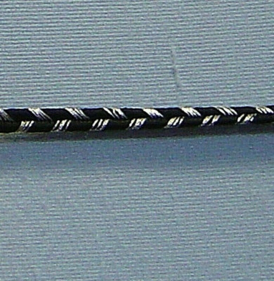 Soutache Braid Cord Flat Soutache Cord 3/16'' Black Metallic Silver 10 yards #SB7
