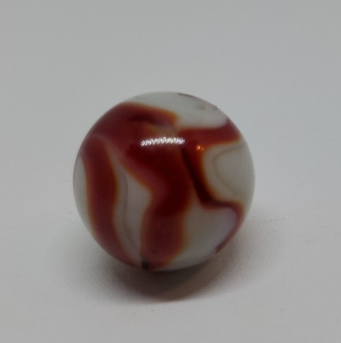 KILLER Red & TWO TONE White SWIRL HTF Vintage Marbles .640