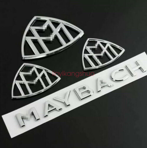 Maybach set Fender Side Rear Trunk Emblems Badge For Mercedes Benz S Class