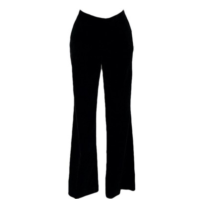 COLDWATER CREEK Trouser Fit Black Slacks Boot Cut Menswear Velour Womens Size 6 