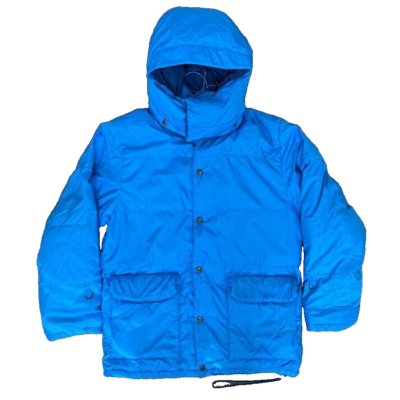 Vintage REI Expedition Goose Down Blue Parka Hooded Puffer Jacket