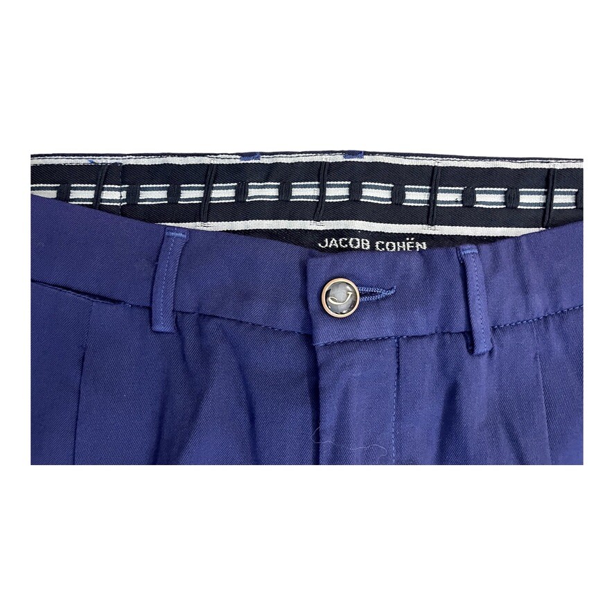JACOB COHEN JACOB COHEN TOM WOOL COMF HERREN CHINO STOFFHOSE KOBALT BLAU EDEL SCHURWOLLE NEU
