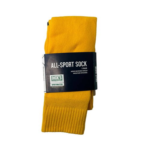 1 Pair Moisture Wicking Gold Men's Sz L 8-13 New