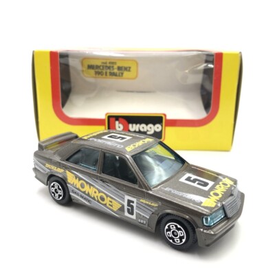 mercedes benz 190 e rally n5 1/43 die cast métal bburago collection de 1983