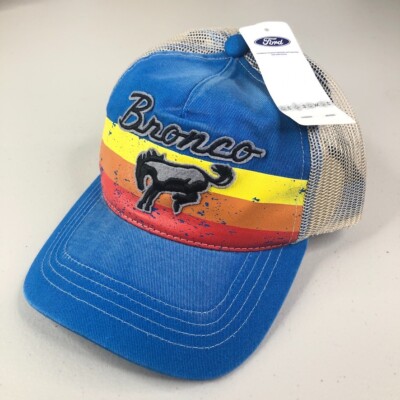 Ford Bronco Hat Retro Snap Back Mesh Trucker Baseball Cap Official Licensed Mens