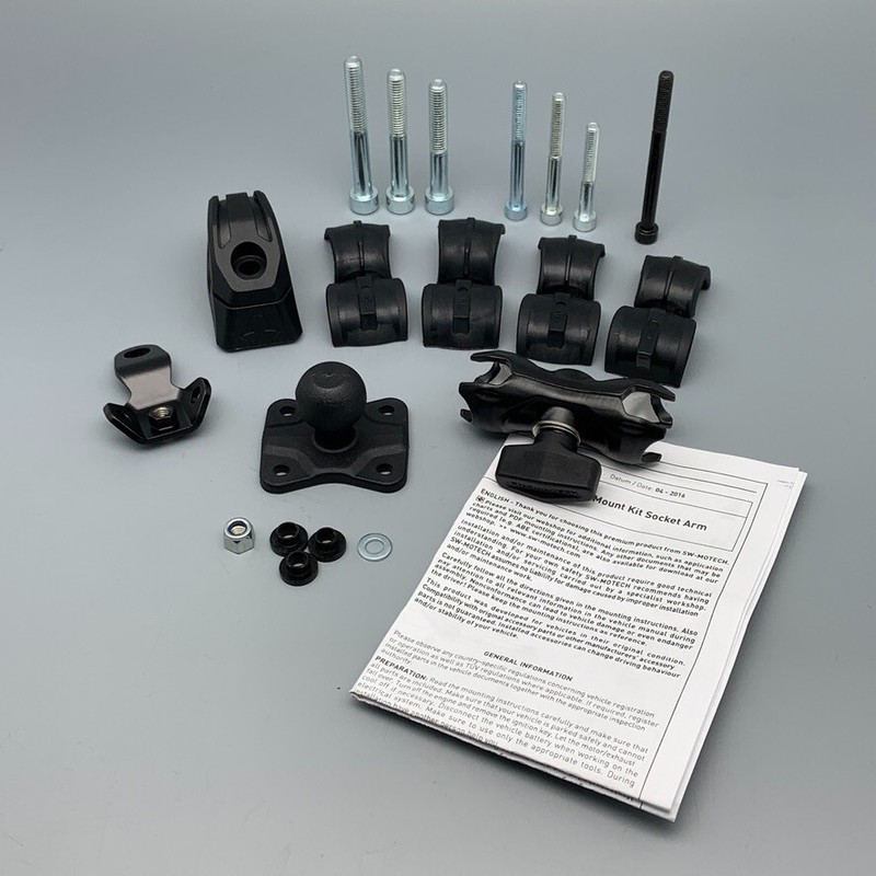 Sw-Motech Universal Gps Halter Kit Motorrad Navi Halter Schwarz