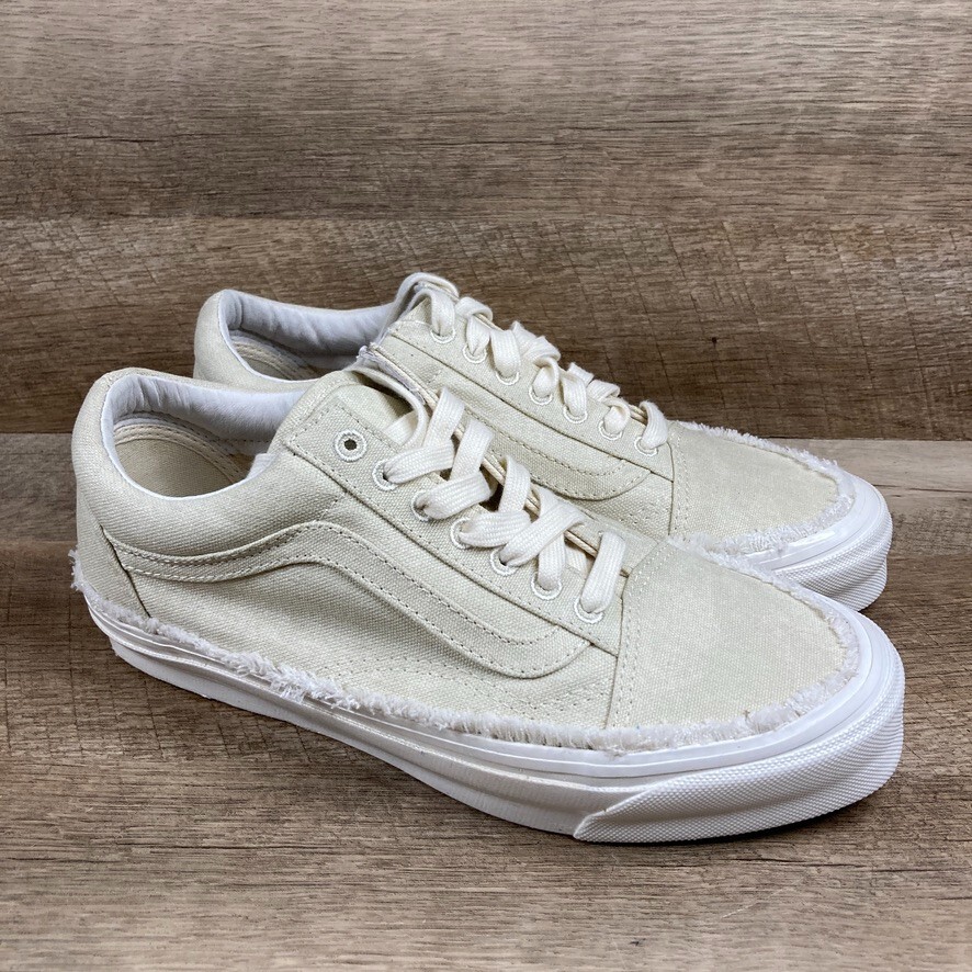 VANS Vault OG Old Skool LX Raw Edge Vintage White Canvas
