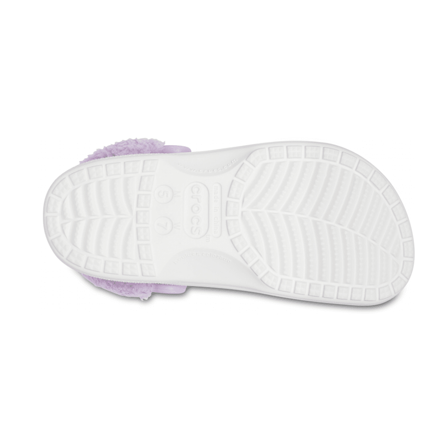 New CROCS Womens BAYA LINED FUZZ-STRAP CLOG 206633-577 WHITE