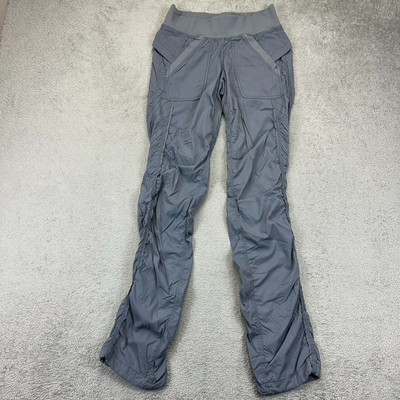 Lululemon Quick Step Pant Size 4 Gray Dance Studio Cinch Hem Athleisure Nylon