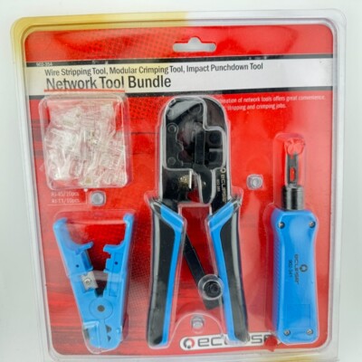 Eclipse Network Tool Bundle | Includes Cable Stripper, Crimper, Punchdown Tool
