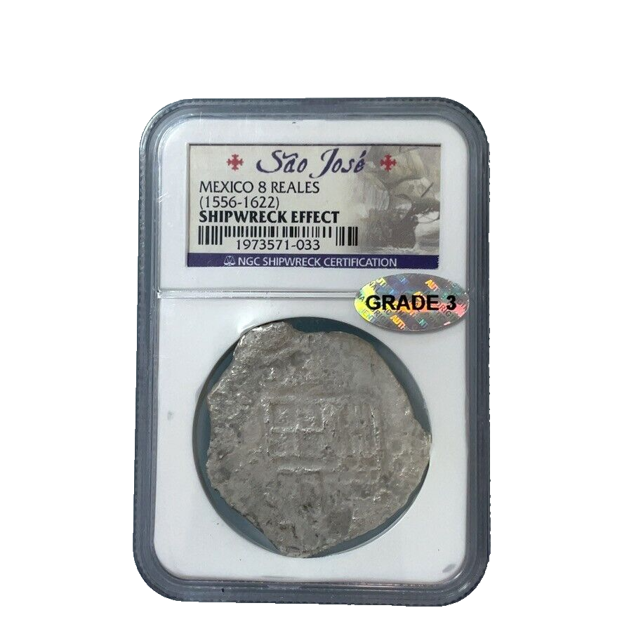 NGC UNC-D メキシコ 1892CA 8R 銀貨　未使用 Mexico (1556-1622) SAO JOSE SHIPWRECK EFFECT Silver 8 Reales