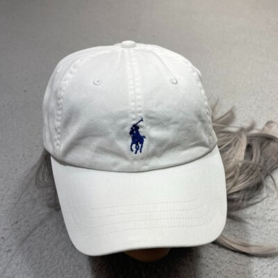Ralph Lauren Polo Hat Cap Strap Back Adjustable White Pony Golf
