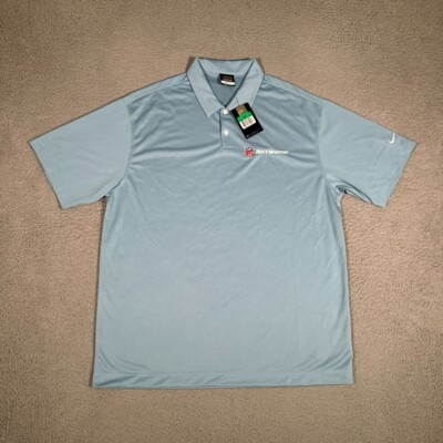 Nike Shirt Mens XL Blue NFL Network Football Polo Dri-Fit Performance Logo NWT