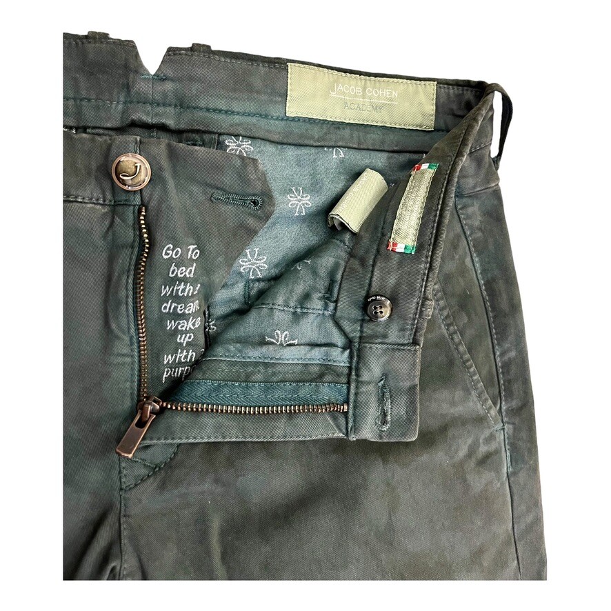 JACOB COHEN JACOB COHEN LION COMF CAMOUFLAGE HERREN CHINO HOSE JEANS GRÜN COTTON NEU ETIKETT
