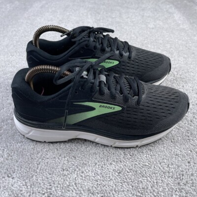 Brooks Dyad 11 Shoes Womens Size 8 B Black Green Running Sneakers Athletic