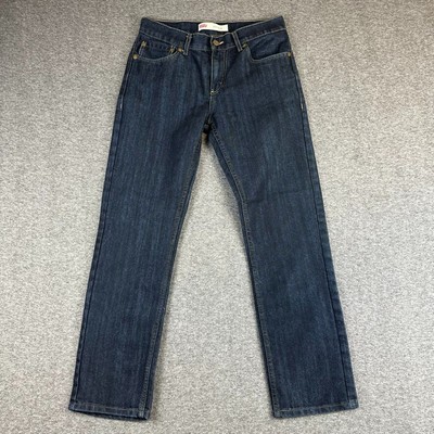 Levis 511 Slim Fit Women Jeans Size 18R 29 x 29 Dark Blue Denim Cotton Polyester
