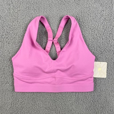 Fabletics Women's S/6 Pink Sunset Polyester All Day Every Day Low Impact Bra