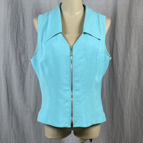 Patricia Jones Collared Sleeveless Women's Size 12 Zip Up Vest...