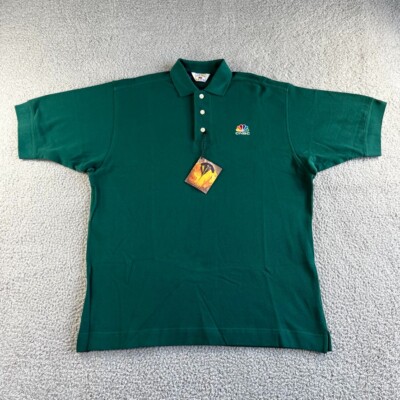 NWT Cutter & Buck Polo Shirt Mens Medium Green Short Sleeve Golf Rugby CNBC