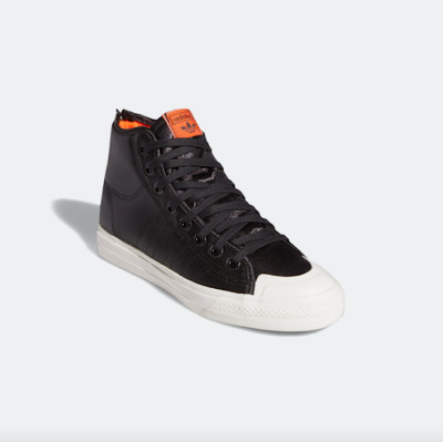 ADIDAS ORIGINALS MEN CORE BLACK NIZZA HI RF SHOES SIZE 8 NWOB