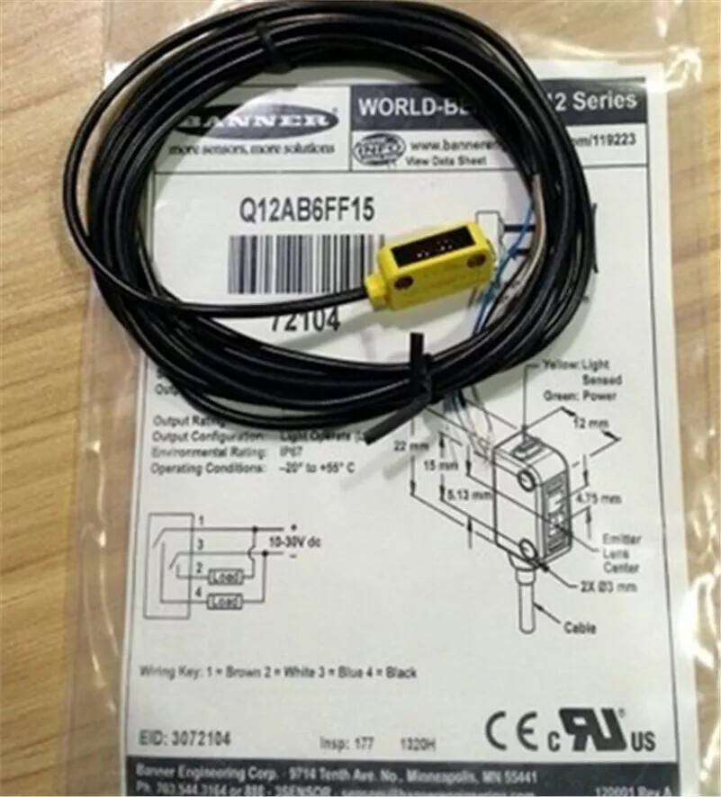 1pc New For BANNER Photoelectric Sensor Q12AB6FF15
