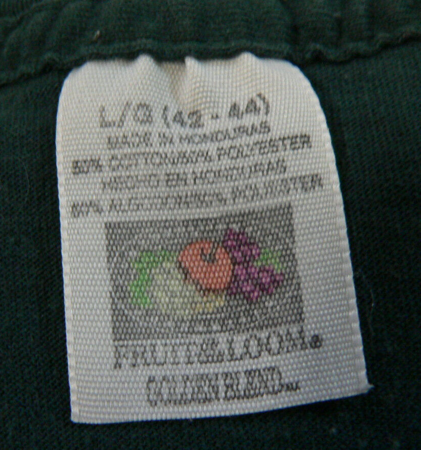 Vtg 90s FOTL T SHIRT SzL BLANK DARK GREEN FRUIT OF THE LOOM Vtg 90s FOTL T SHIRT SzL BLANK DARK GREEN FRUIT OF THE LOOM