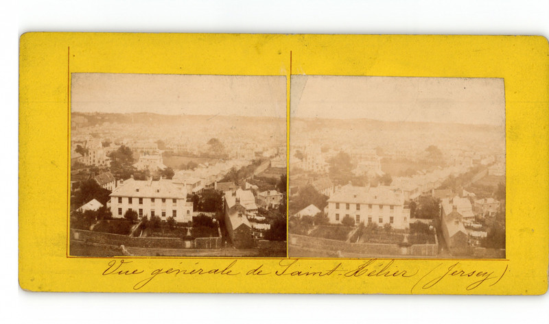 Angleterre, Jersey, Vue GÃ©NÃ©Rale De Saint-Helier, Ca.1870, StÃ©RÃ©O  Tirage D 