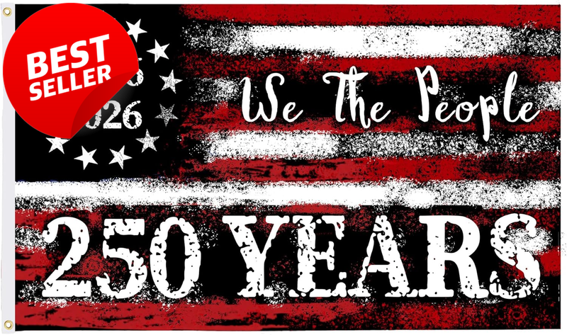 250th Anniversary USA Flag 3x5 Ft We The People Double Sided 3-Ply - US