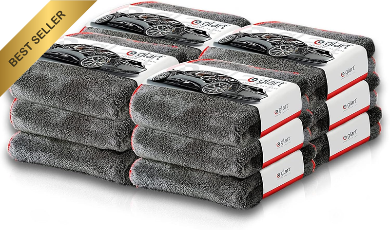 443TP Premium Fleece Set of 12 600 GSM Car Microfibre Cloths, Absorbent and Extr