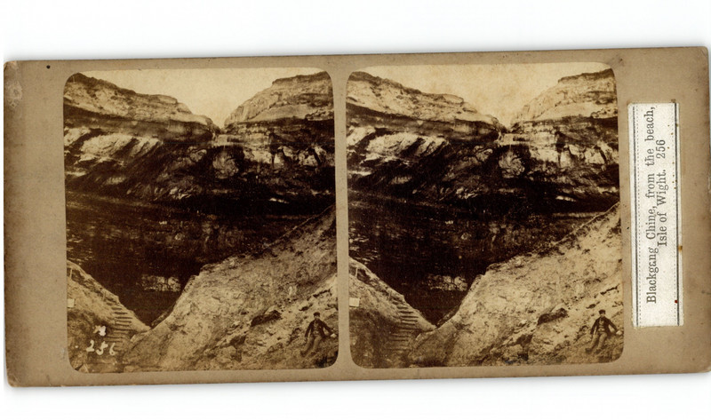 Angleterre, Isle Of Wight, Blackgang Chine, Tirage Vintage, 1860, StéRéO  Tira