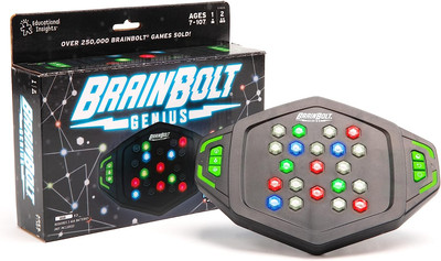 Educational Insights Brainbolt Genius Handheld Electronic Memory Game with Light