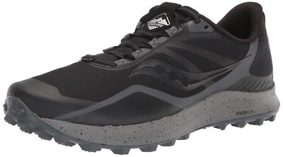 

Мужские кроссовки Saucony Core Peregrine 12 Trail, черный/угольный, 9 D, средний размер США, Saucony Peregrine 12