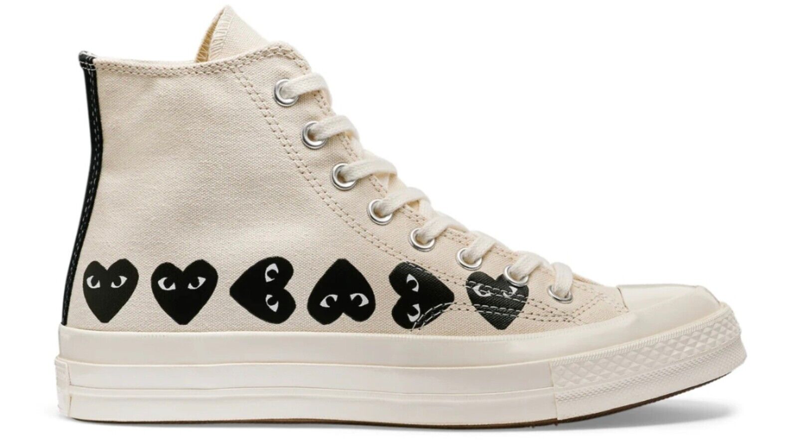 Converse X CDG PLAY Chuck Taylor All Star '70 High Multi Black Heart Sneakers Converse X CDG PLAY Chuck Taylor All Star '70 High Multi Black Heart Sneakers