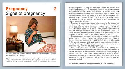 Signs Of Pregnancy #2 Pregnancy Home Medical Guide 1975-8 Hamlyn Card