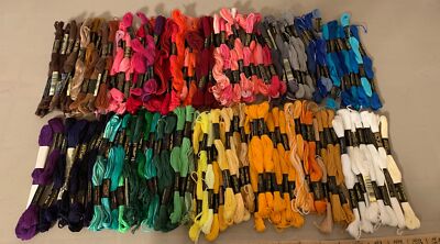 Lot Of 139 Skeins Embroidery Floss Vintage String Yarn J&P Coats
