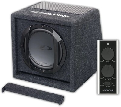 Alpine SWE-815 8'' 20cm 300 Watts Amplified Active Car Subwoofer Bass Box *NEW*