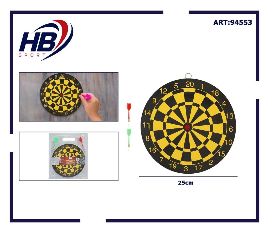 Gioco Freccette Dardi Tiro Al Bersaglio 25cm Giocattolo Piccoli Grandi dfh