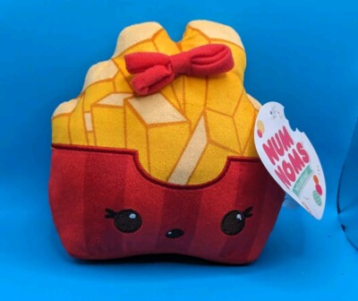 Num Noms 6  Plush French Fries Red & Yellow w Bow by Toy Factory 2018 Food Face
