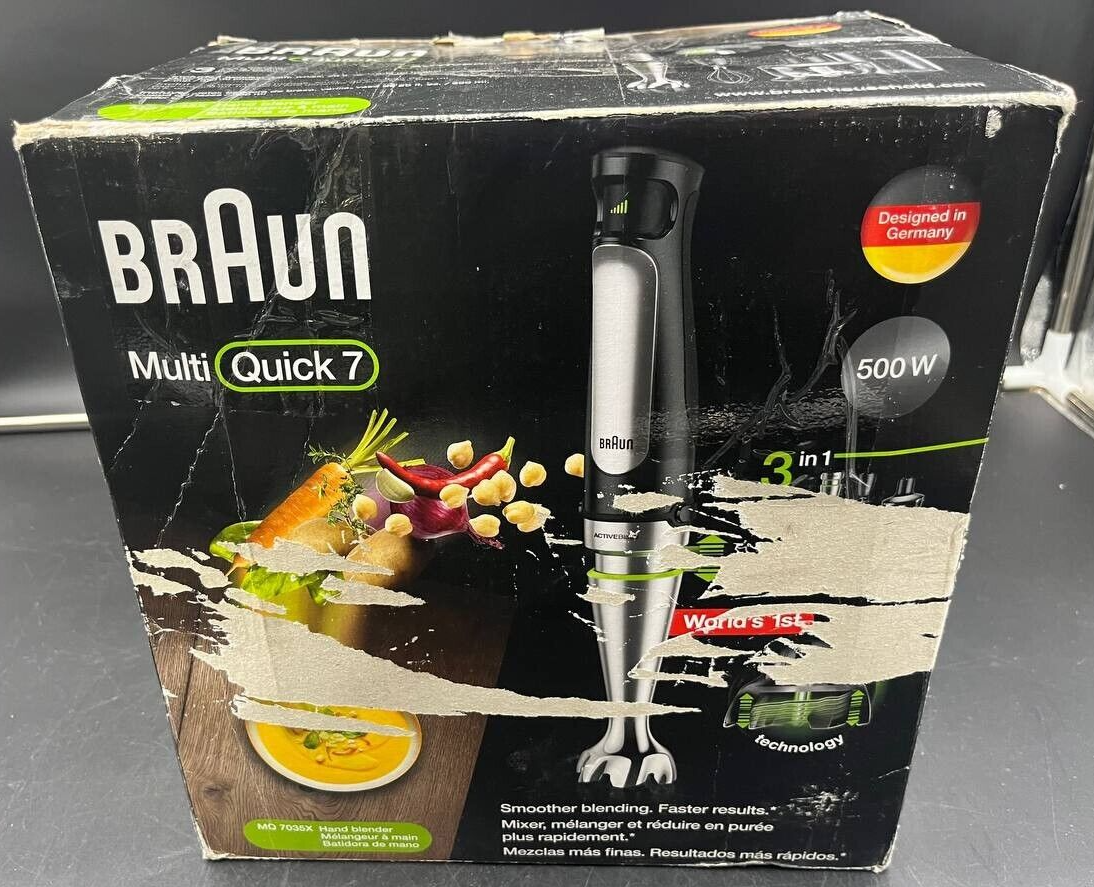 Braun Minipimer MQ 7035X BI Batidora de Mano 600ml 1000W Blanca