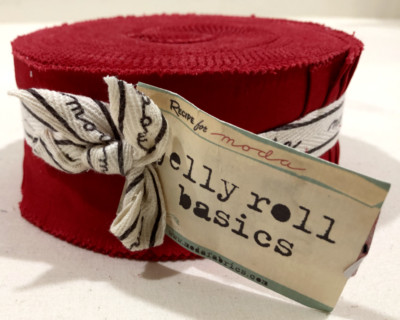 NEW Moda Jelly Roll Basics Solid Red - Cherries #37490  40 pcs 2.5'' X 44'' Cotton
