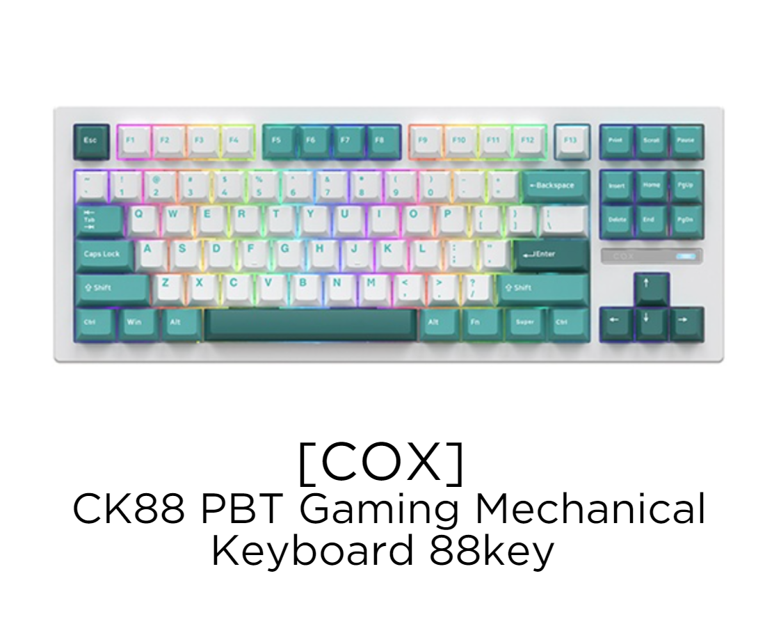 COX] CK88 PBT 3MODE Gaming Mechanical Keyboard 88key /FEDEX