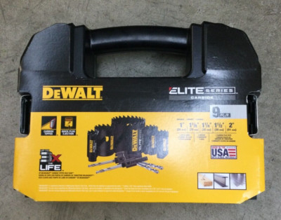 DEWALT Elite Series Carbide 9pc 1''-2'' Hole Saw Kit -DAH39CTSET NIB OBO