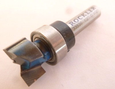 Rockler 33536 Pattern Router Bit, 1/2'' Diameter, 1/4'' Height, 1/4'' Shank
