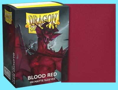 100 DRAGON SHIELD MATTE BLOOD RED STANDARD Size Deck Protector Card Sleeves mtg