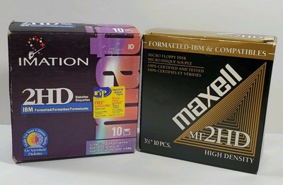IMATION  MAXELL 3.5'' Floppy  Diskettes IBM Formatted 1.44MB  2HD New Sealed LOTK