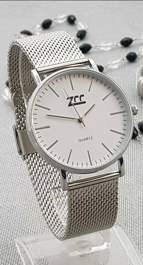 Orologio Polso ZCC Analogico Quarzo Moderno Fashion Colore Silver Quad Bianc lac