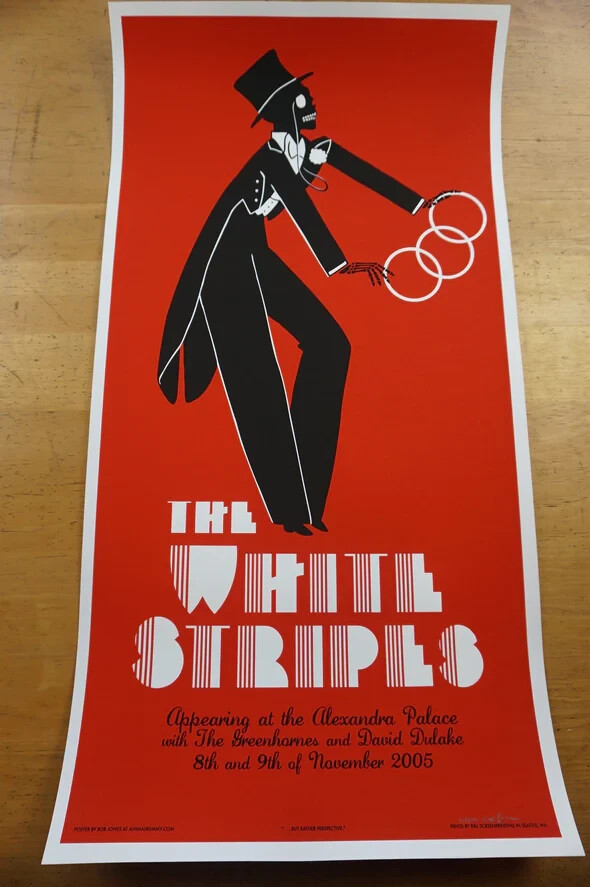 Jack White Stripes Poster 11/8-9/2005 London GBR Signed