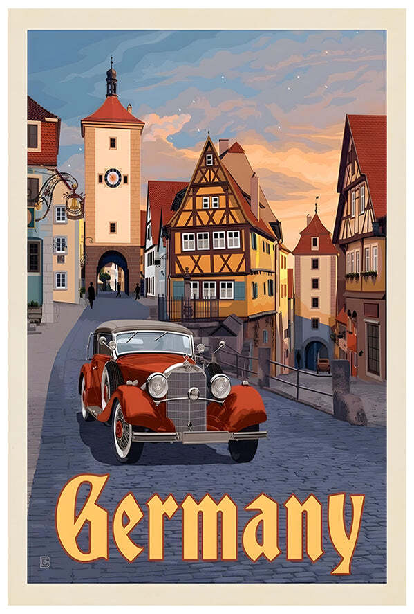 Germany - Vintage Travel Poster | eBay